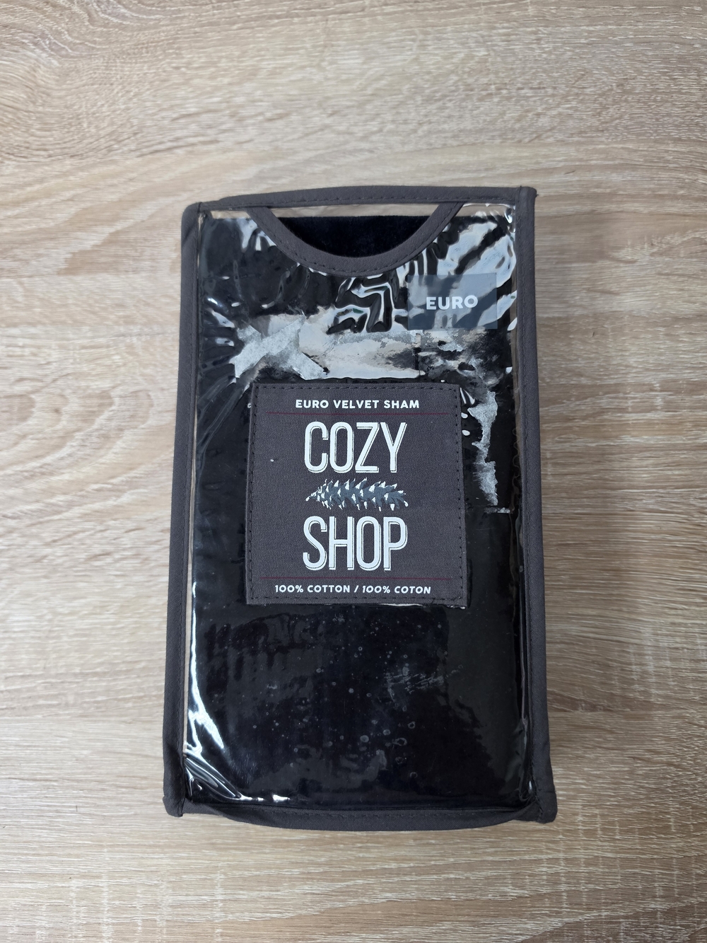 Cozy Shop 100% Cotton 1 Euro Velvet Sham 26" x 26" Navy NEW